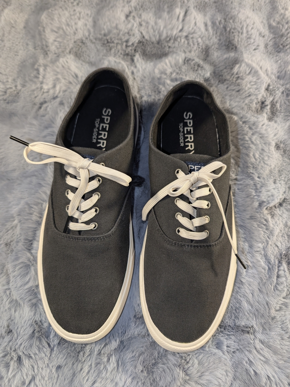 Sperry Men's Gray Canvas Lace-Up Sneakers